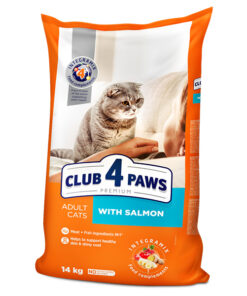 Club4Paws sausas kačių maistas su lašiša, 14kg