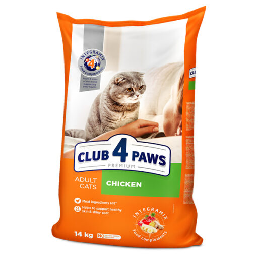 Club4Paws sausas kačių maistas su vištiena, 14kg