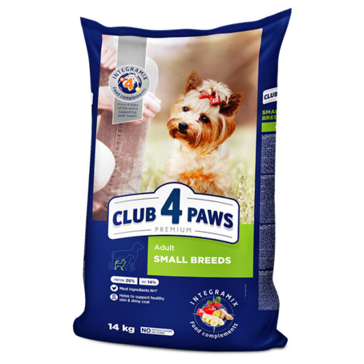 Club4Paws sausas šunų maistas suaugusiems mažų veislių šunims, 14kg