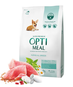 Optimeal sausas šuniukų maistas su kalakutiena, 4kg