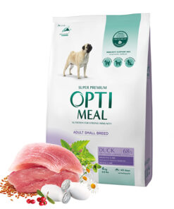 Optimeal sausas šunų maistas su antiena, 4kg