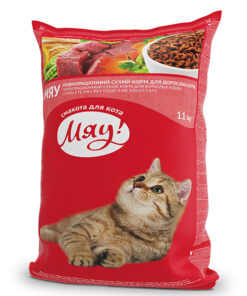 Miau visavertis sausas kačių maistas su veršiena, 11kg