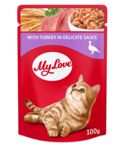 MyLove konservuotas maistas suaugusioms katėms su kalakutiena, 100g