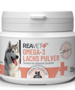 Reavet omega-3 lašišų aliejaus maisto papildas šunims ir katėms, milteliai