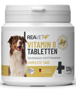 Reavet vitamino B komplekso maisto papildas šunims, tabletės