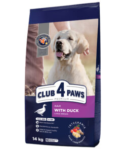 Club4Paws sausas šunų maistas su antiena, suaugusiems didelių veislių šunims