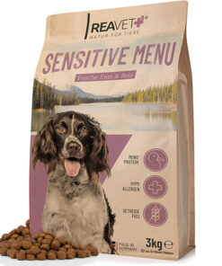 Reavet sausas šunų maistas su antiena ir ryžiais