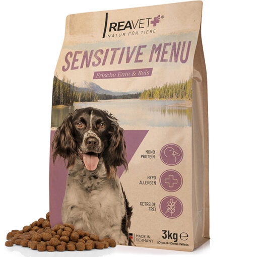 Reavet sausas šunų maistas su antiena ir ryžiais