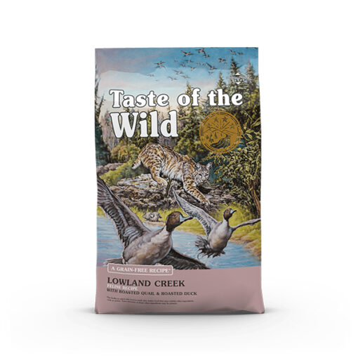 Taste of the Wild Lowland Creek begrūdis sausas kačių maistas su putpeliena ir antiena