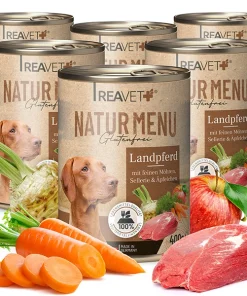 ReaVET konservuotas šunų maistas su arkliena, morkomis, salierais ir obuoliais